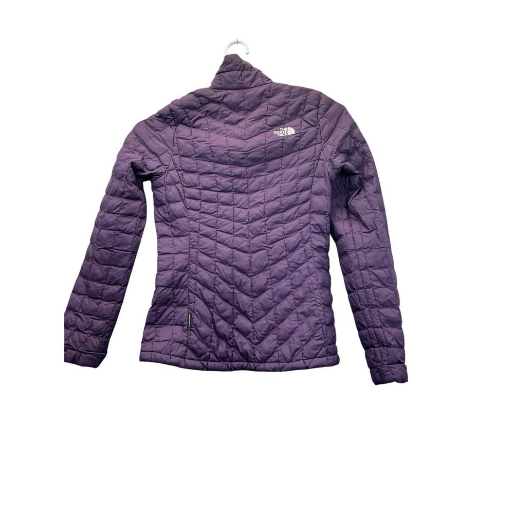 The North Face ThermoBall Insulated Lightweight Full Zip Puffer Purple Sz. S/P - Picture 11 of 11